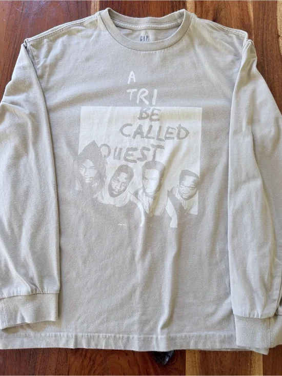 GAP Teen Neutral Beige Crewneck Tee with Subtle Logo