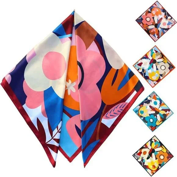 4PCS Large Satin Head Scarf for Women