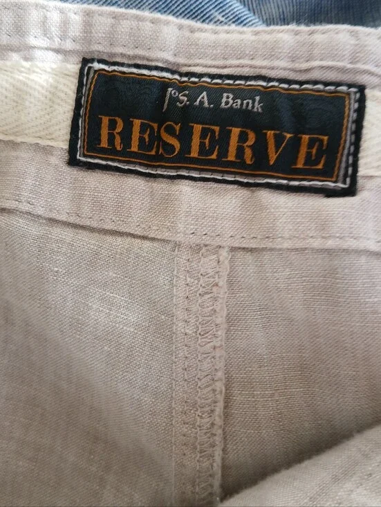 Jos A. Bank Linen Pants Beige Linen Blend Sz 40