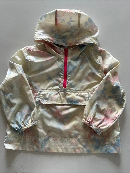 GAP Kids Toddler Tie-Dye Rainbow Raincoat Zipper Pull Over Jacket