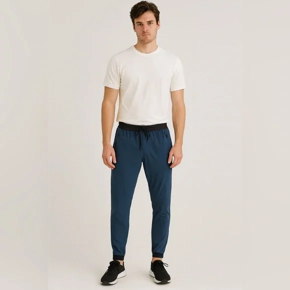 Hill City Midweight Train Pants Men’s XL Blue Tech Joggers Athletic Performance