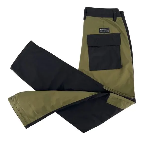 Publish Log Pants olive black color block