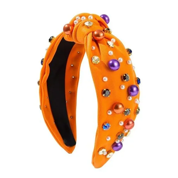 Halloween Pearl Headband Cloth Satin One Size Decorative Hair Accessory