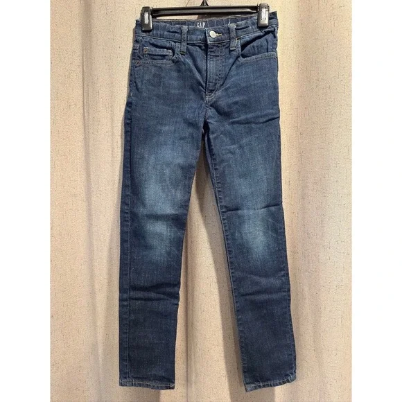 Gap Stretch Slim Taper Jeans Boys Size 12 Dark Wash Excellent Condition
