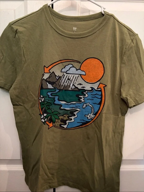 GAP Kids Olive Graphic T-Shirt