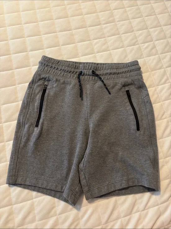 GAP Gray Drawstring Athletic Shorts with Zipper Pockets