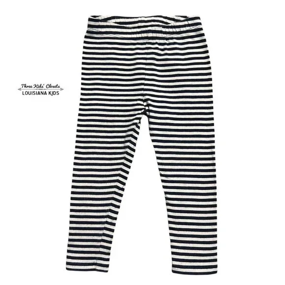 Baby Gap 2Y Navy Striped Leggings
