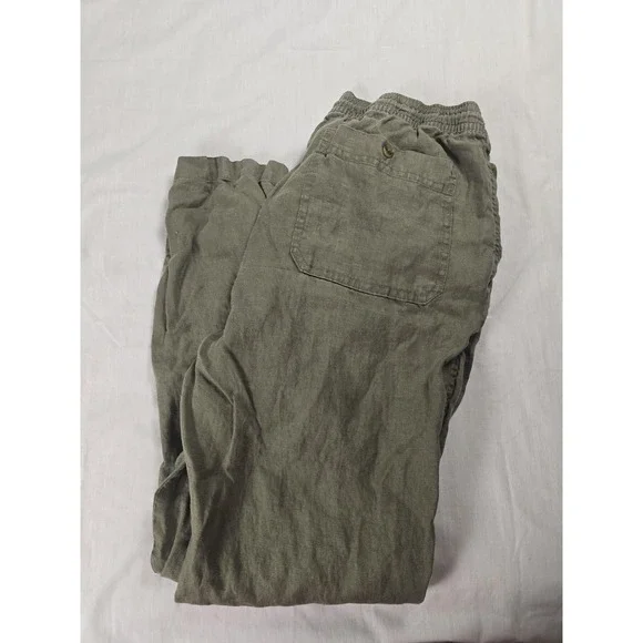 Quince Pants Mens XL Green Linen Drawstring Beach Jogger Relaxed Fit Casual