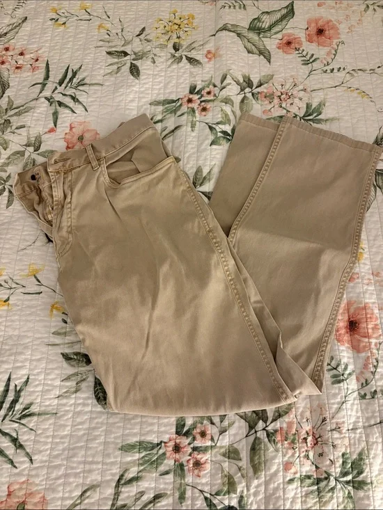 Faherty Men's Straight-Leg Pants in Light Khaki