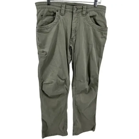 Mountain Khakis Camber 105 Pants Cotton Twill 6 Pocket Green Waist 35