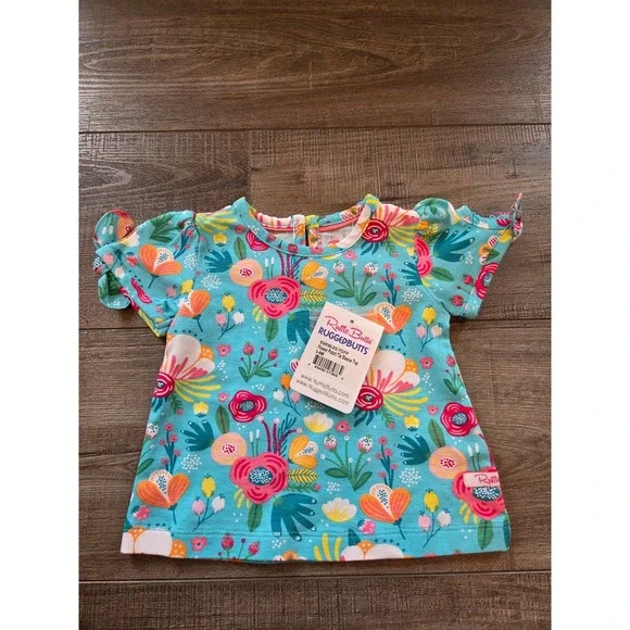Rufflebutts baby girl tee 3-6‎ mos
