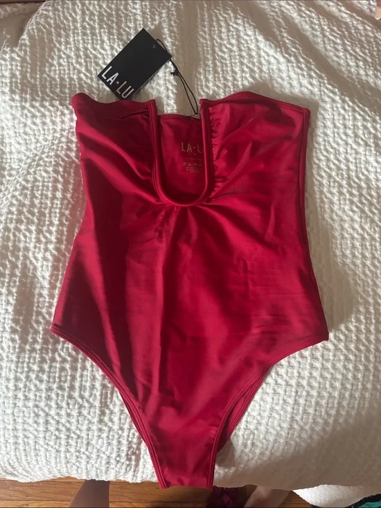Red One-Piece Swimsuit for Kids
