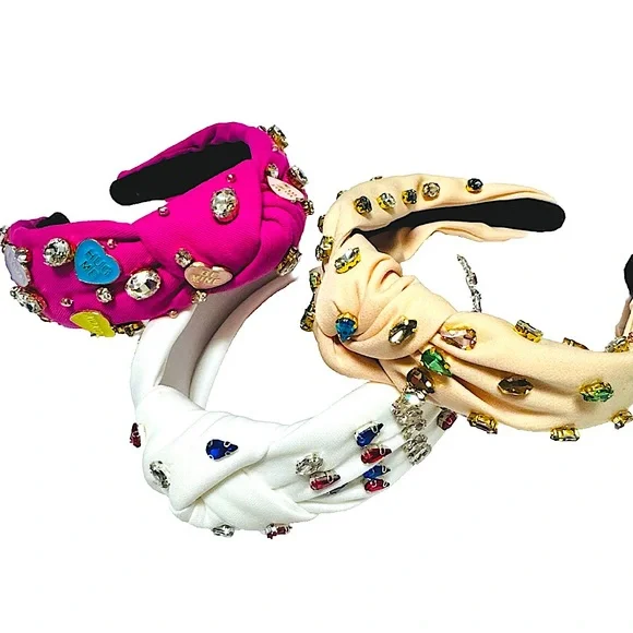 🎁 NWT 3pk bejeweled knotted headbands‎