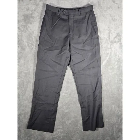 Calvin Klein‎ Pants Mens 32 S Black Wool 32 Inch Waist Straight Dress Pant