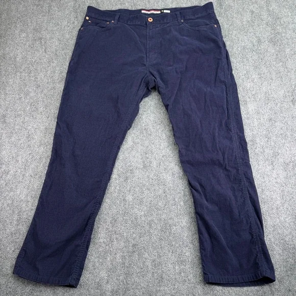 Tommy Hilfiger Pants Mens 40x30 (Fits 41x28) Blue Corduroy Straight Leg‎