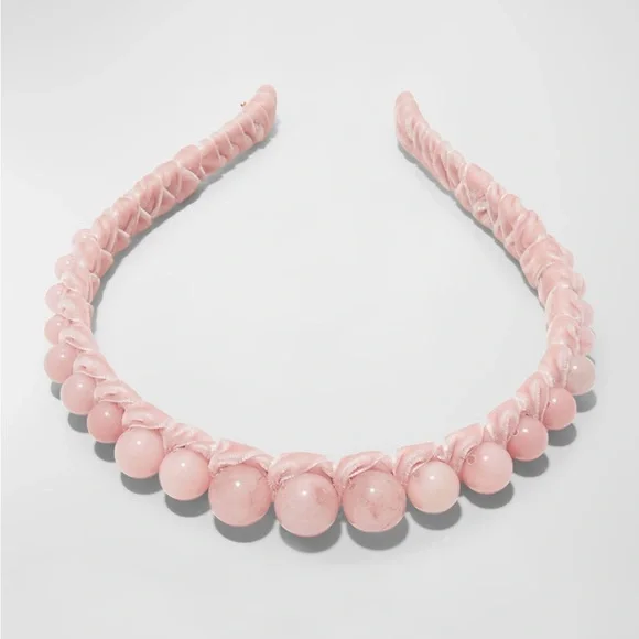 LELE SADOUGHI Graduated Stone Bead Headband - Rose (Price Firm)