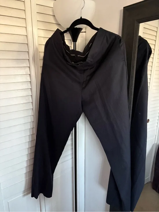 Alfani Black Pinstripe Dress Pants