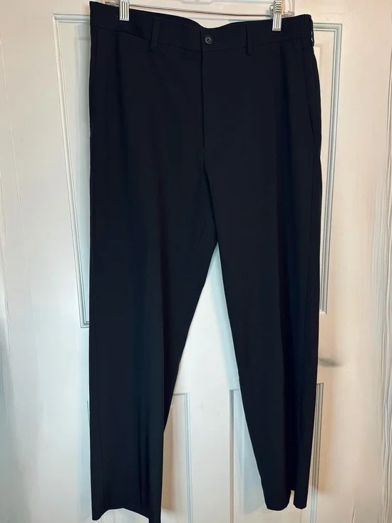 Grand Slam Performance Golf Pants Men’s 33x30 Black Flat Front Dress Polyester