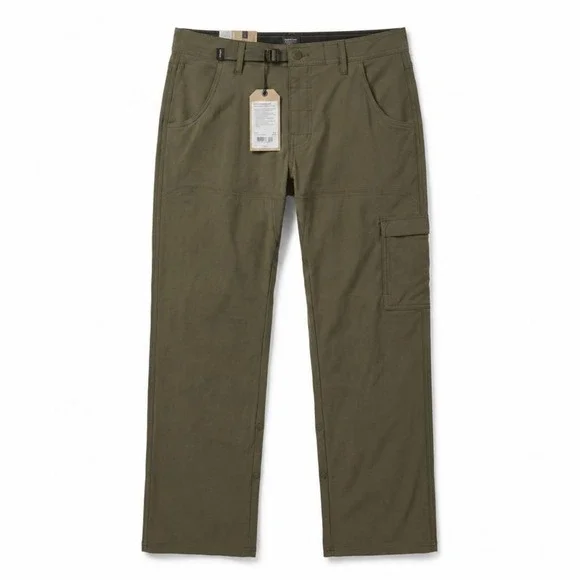 prAna Stretch Zion Pant II Mens 32x30 Slate Green New Relaxed Fit Hiking Cargo