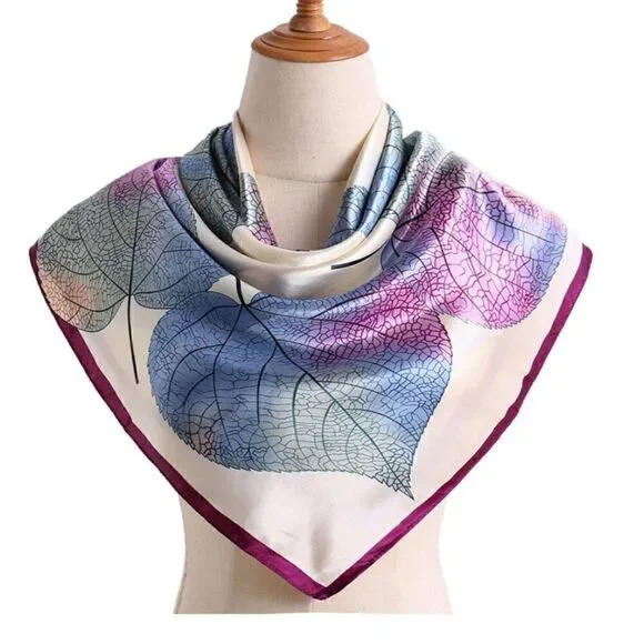 Painted leaf Silky Scarf