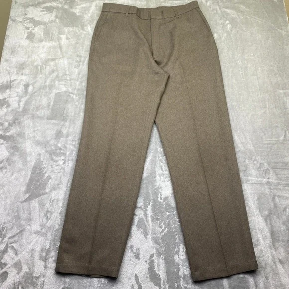 VTG Levi's Action Slacks Flat Front Dress Pants Brown Sz 36 Fits 34