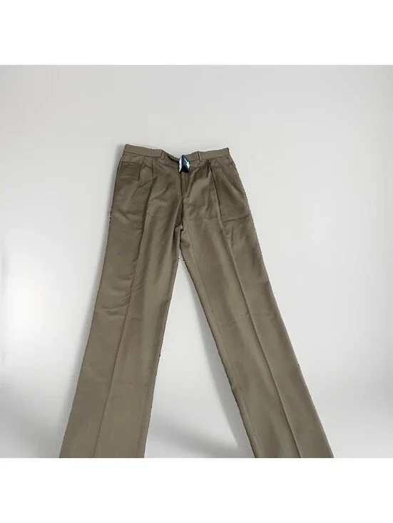 NWT PAZONI MENS DRESS PANTS TOBACCO BROWN WAIST 38 UNHEMMED MADE IN ITALY RP$195