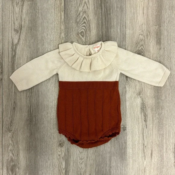 Cat & Jack Girls 3-6 Months Fall Sweater One Piece Outfit