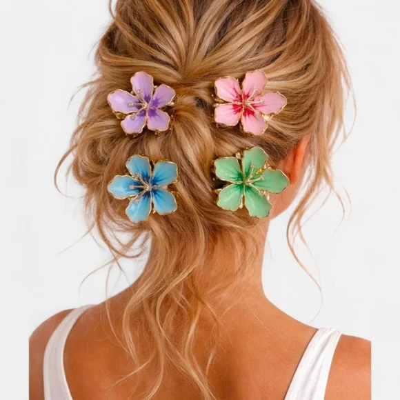 Sunday State Floral Hair Clips Set