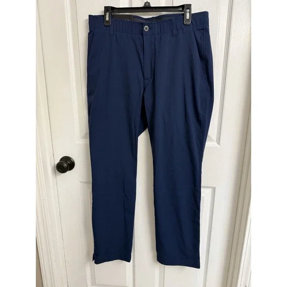 NWT Under Armour Showdown Pants Men's 34x30 Blue Straight Chino Golf Active NEW