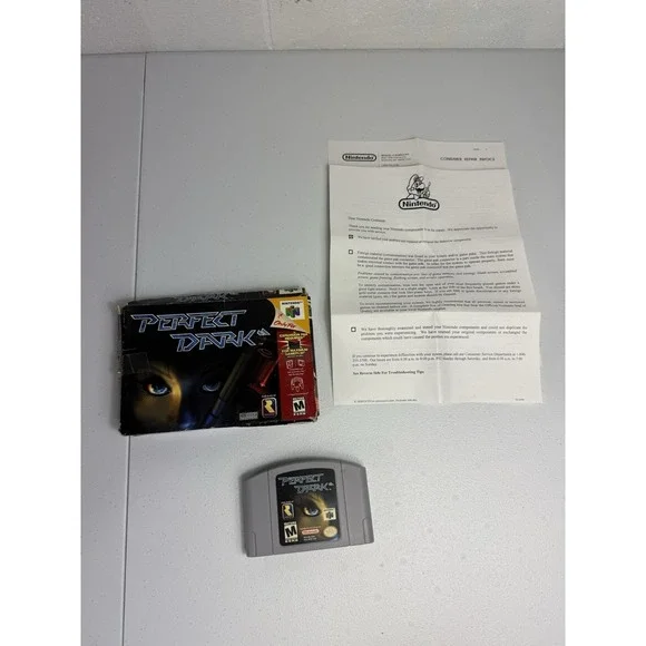 Perfect Dark - Nintendo 64 (N64) with Box, **Missing Manual** TESTED!