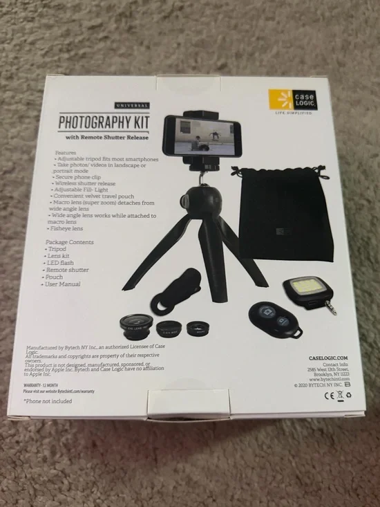 Case Logic Photography Kit Tripod & Remote Shutter Release - Black
