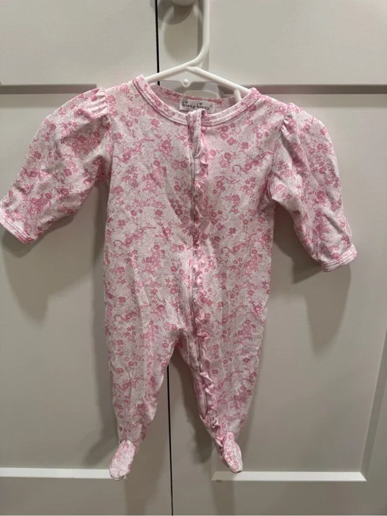 Kissy Kissy Pink Floral Footed One-Piece