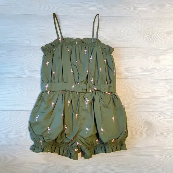 Janie and Jack Flamingo Romper - Size 8
