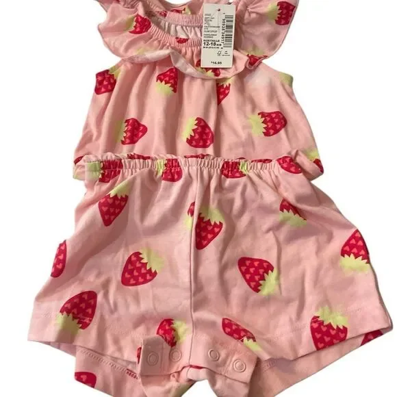 The‎ Children's Place Pink Strawberry One Piece