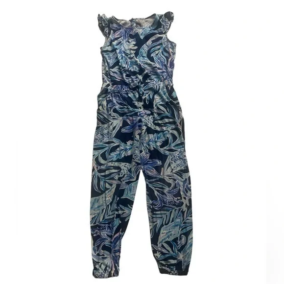LILLY PULITZER kids girls JUMPSUIT romper  BLUE L