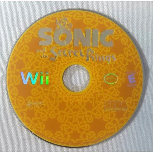 Sonic and the Secret Rings (Nintendo‎ Wii, 2007) CD CLEAN / No Box or Manual