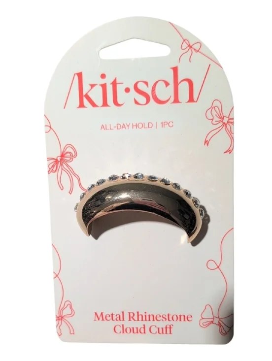 Kitsch Metal White Rhinestone Cloud Cuff for Hair