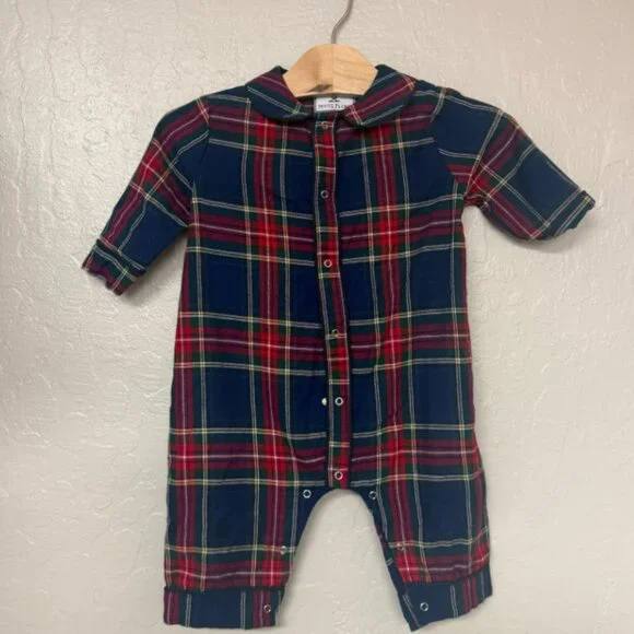 $23 ADD ON petite plume plaid romper 6-12M Zara Hanna Andersson Janie and Jack‎