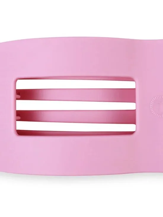 Teleties Large Flat Rectangle Clip - Merry Pinkmas