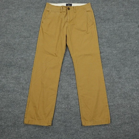 American Eagle Pants Mens 30x32 Khaki Original Straight Leg Cotton Chinos