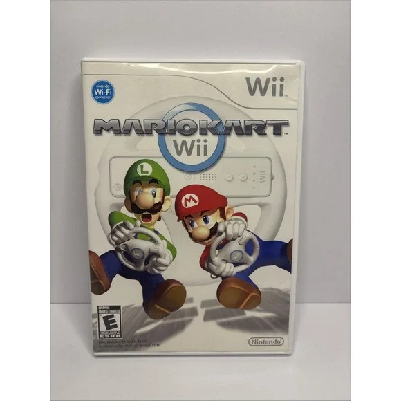 Nintendo Wii Mario Kart Game Racing 2008 Multiplayer Disc CIB W Manual