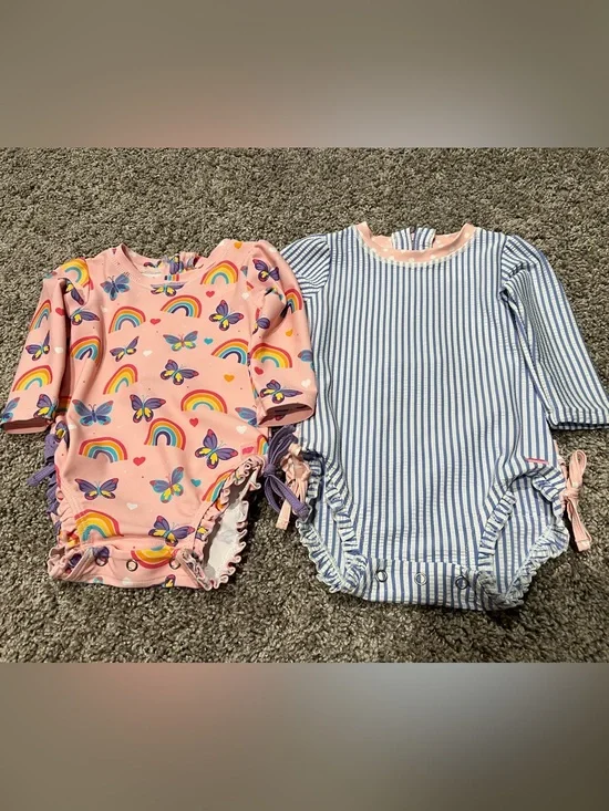 Ruffle Butt Swimsuit Bundle - size 6-12 month