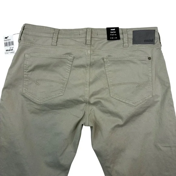 Mavi Zach Straight Leg Men 38x32 Sage Green Twill Stretch Cotton Pants New