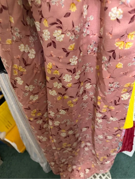 Pink Floral Kids One-Piece Dress