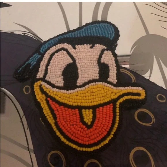 Donald Duck Beaded Huge Hair Clip Add A pin back convert to Pin 4 The Disney Fan