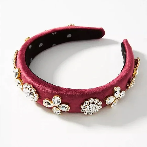 Lele Sadoughi Women's Merlot Swarovski Crystal Medallion Alice Headband