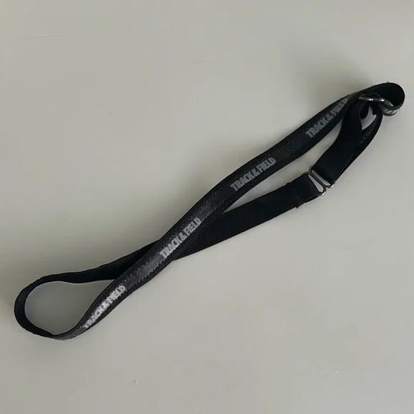 Brazilian Brand Track & Field Skinny Adjustable Black Headband