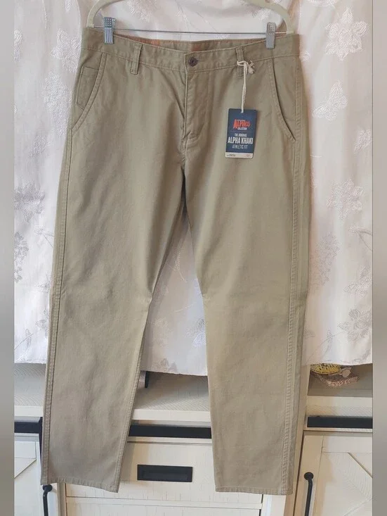 Dockers Mens Alpha Khaki Athletic Fit W33xL32