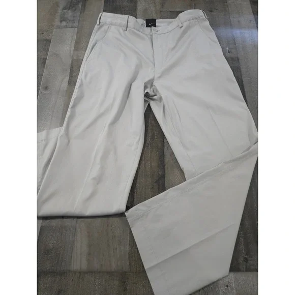 Nike Golf Dri-FIT Mens Pants 33x34 Stretch Performance Chinos Tan
