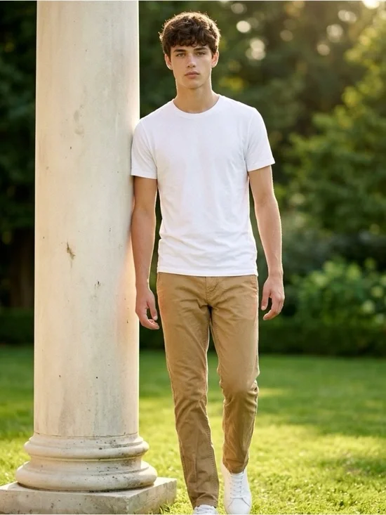 EUC Aeropostale Teen/Men's Tan Khaki Chino Slim Straight Pants - Size 28